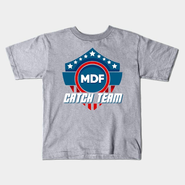 Minor Defense Force Catch Team Kids T-Shirt by freezethecomedian